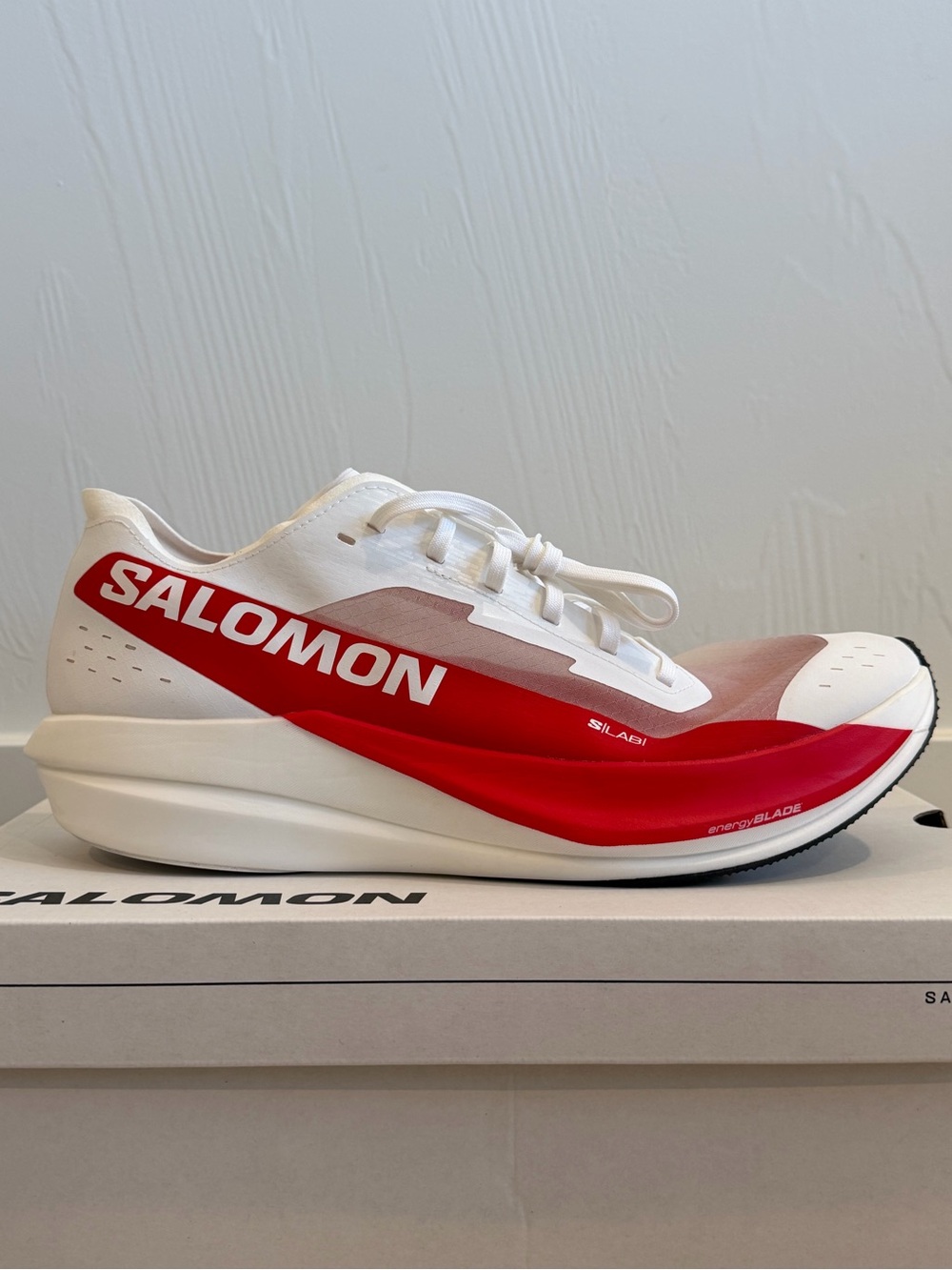 Salomon S/LAB Phantasm 2 White High Risk Red L47276600 Authentic US 12 Mens